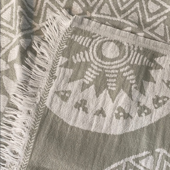 Turkish Bath/Beach Towel - Green + White - Picture 5 of 6